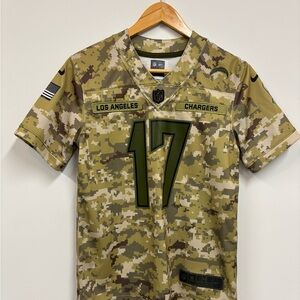 Salute To Service Camouflage Chargers #17 Rivers Jersey Boys Size Medium Nike